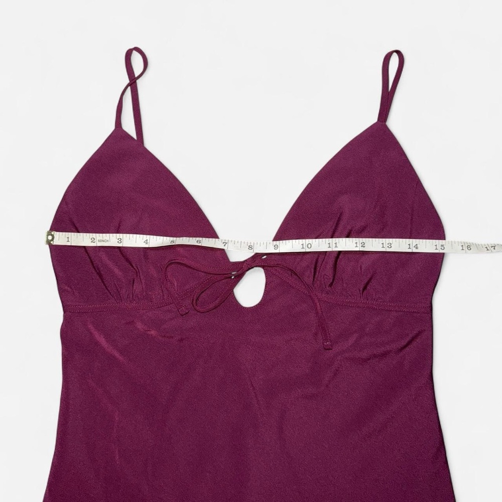 PINK Victoria's Secret "Fall In Love Midi Dress" - Plum Burgundy Slip Dress - Picture 11 of 13